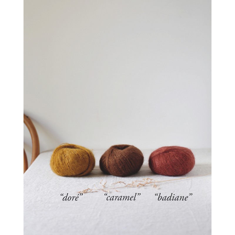 Lot De 10 Pelotes De Laine KID Mohair, Mérinos Et Lurex - Fabriqué En Italie - Argenté Et Noir